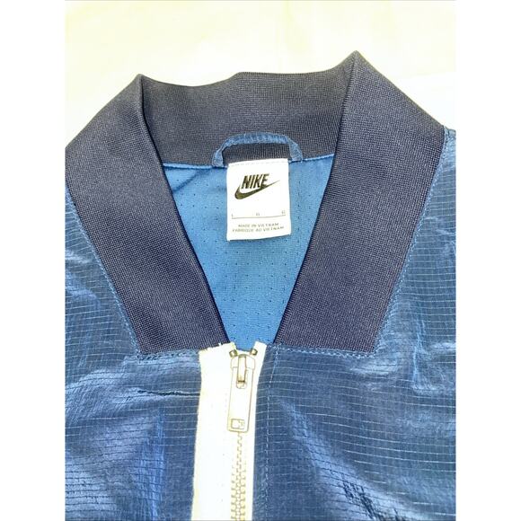 Nike Track Jacket Windbreaker Full Zipper Men’s Size L Large Color Navy Blue - Picture 5 of 8